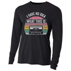 Retro I Have No Idea What This Is Funny Cassette Cooling Performance Long Sleeve Crew