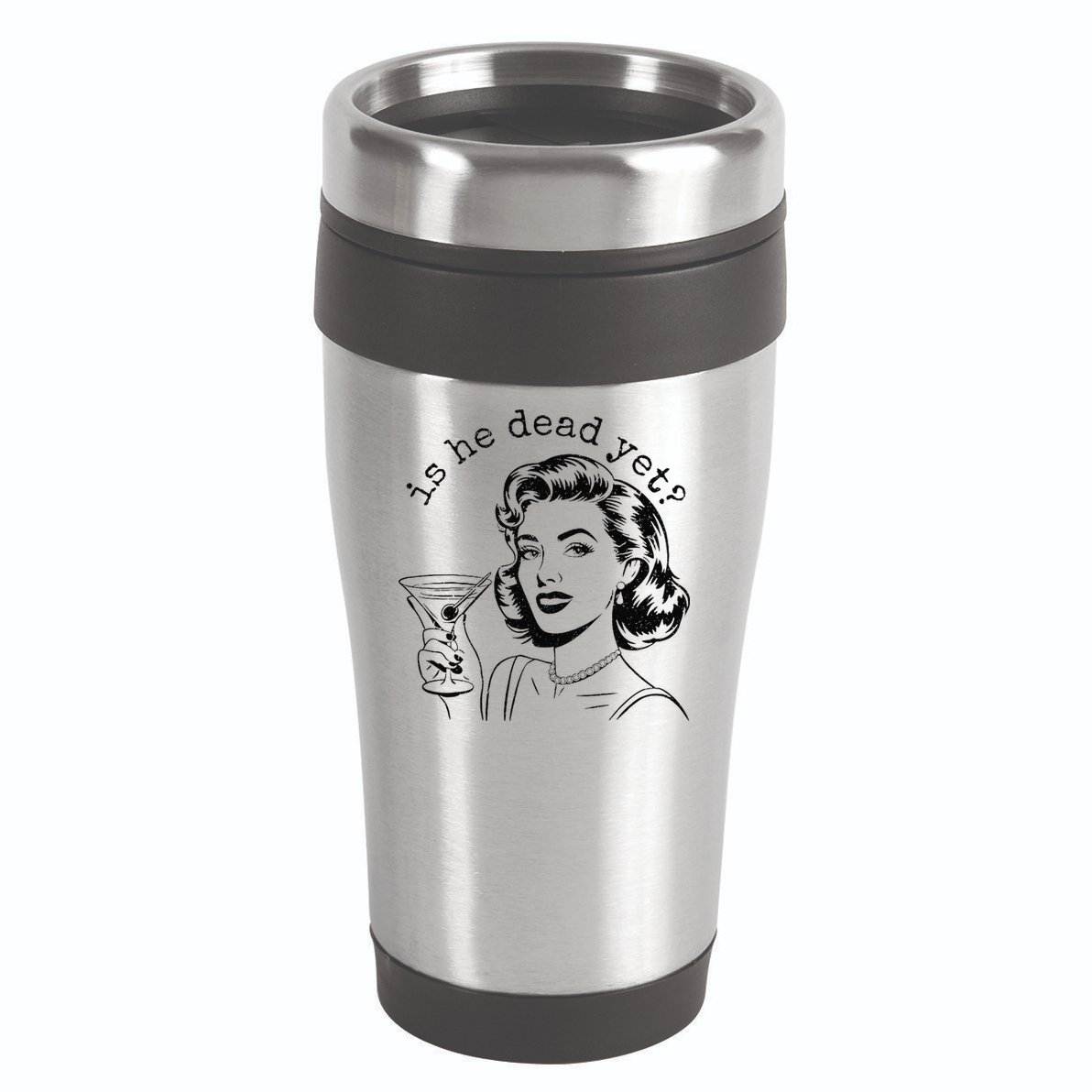 Retro Is He Dead Yet Anti Fascism 16oz Travel Tumbler