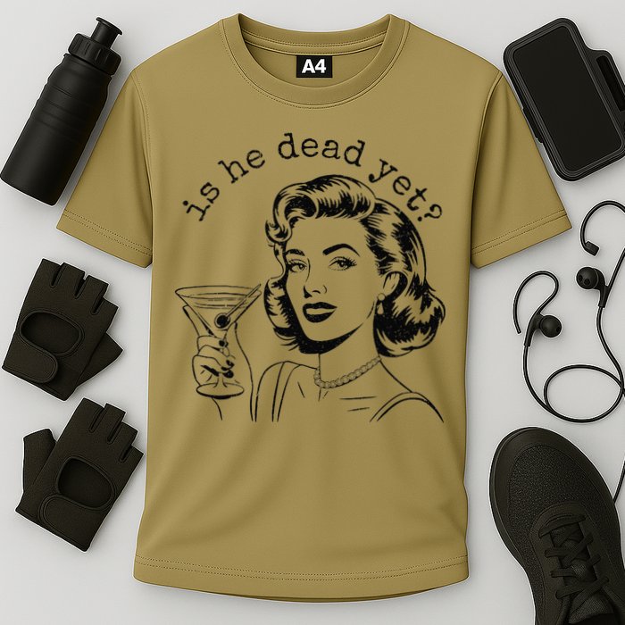 Retro Is He Dead Yet Anti Fascism Cooling Performance Crew T-Shirt