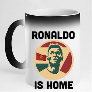 Ronaldo Is Home Manchester 11oz Black Color Changing Mug