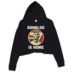 Ronaldo Is Home Manchester Crop Fleece Hoodie