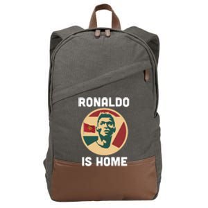 Ronaldo Is Home Manchester Cotton Canvas Backpack