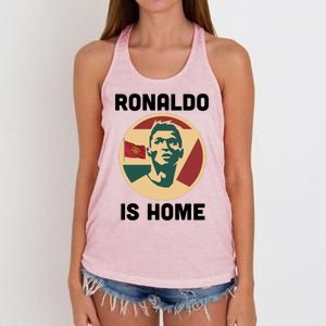 Ronaldo Is Home Manchester Women's Knotted Racerback Tank