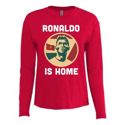 Ronaldo Is Home Manchester Womens Cotton Relaxed Long Sleeve T-Shirt