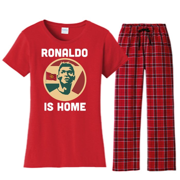 Ronaldo Is Home Manchester Women's Flannel Pajama Set