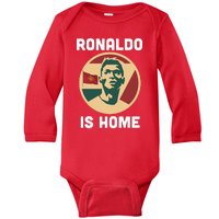 Ronaldo Is Home Manchester Baby Long Sleeve Bodysuit