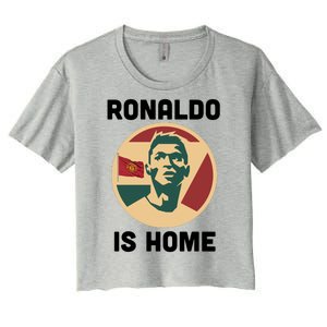 Ronaldo Is Home Manchester Women's Crop Top Tee