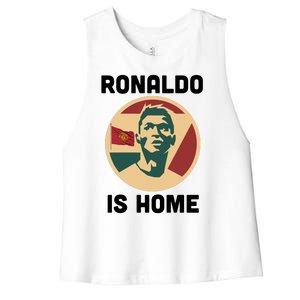 Ronaldo Is Home Manchester Women's Racerback Cropped Tank