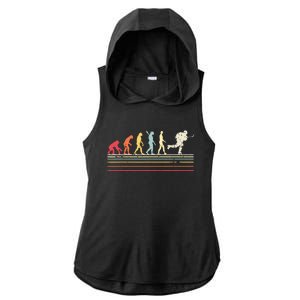 Retro Ice Hockey Evolution Gift For Ice Hockey Players Ladies PosiCharge Tri-Blend Wicking Draft Hoodie Tank