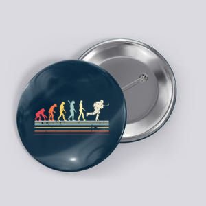 Retro Ice Hockey Evolution Gift For Ice Hockey Players Button