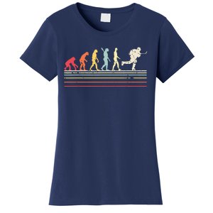 Retro Ice Hockey Evolution Gift For Ice Hockey Players Women's T-Shirt