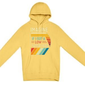 Retro Imagine If I Got A Low Taper Fade Funny Viral Meme Premium Pullover Hoodie