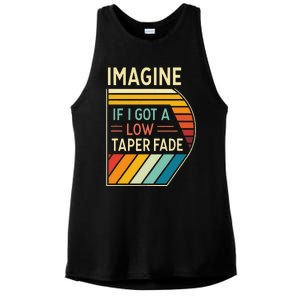 Retro Imagine If I Got A Low Taper Fade Funny Viral Meme Ladies PosiCharge Tri-Blend Wicking Tank