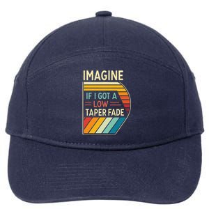 Retro Imagine If I Got A Low Taper Fade Funny Viral Meme 7-Panel Snapback Hat