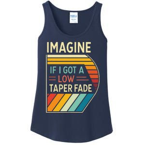 Retro Imagine If I Got A Low Taper Fade Funny Viral Meme Ladies Essential Tank