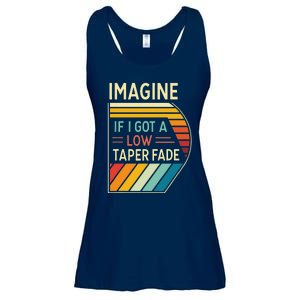 Retro Imagine If I Got A Low Taper Fade Funny Viral Meme Ladies Essential Flowy Tank