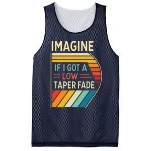 Retro Imagine If I Got A Low Taper Fade Funny Viral Meme Mesh Reversible Basketball Jersey Tank