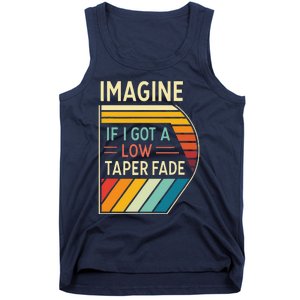 Retro Imagine If I Got A Low Taper Fade Funny Viral Meme Tank Top