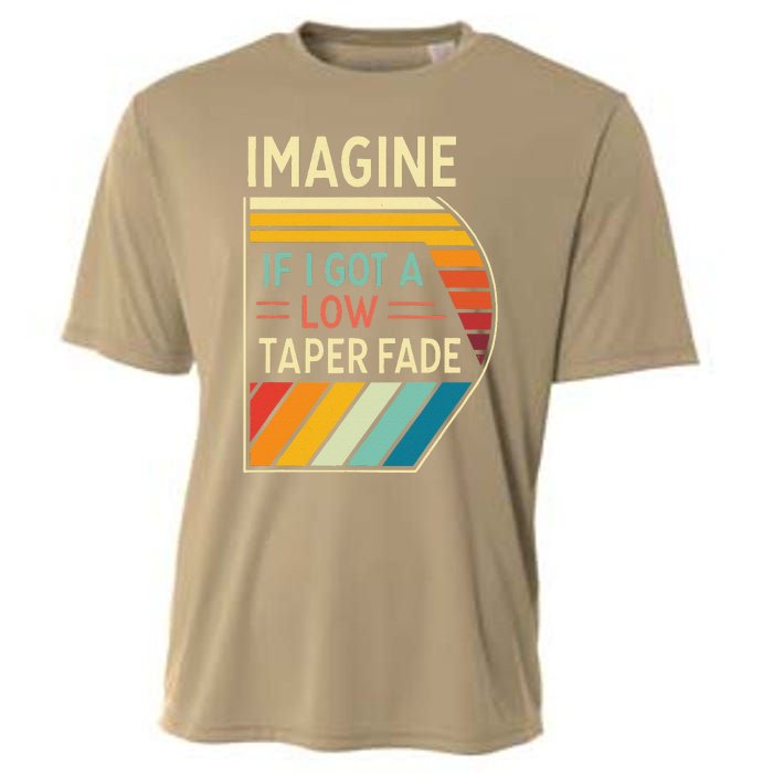 Retro Imagine If I Got A Low Taper Fade Funny Viral Meme Cooling Performance Crew T-Shirt