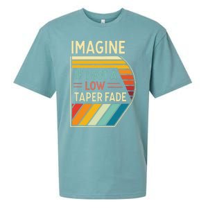 Retro Imagine If I Got A Low Taper Fade Funny Viral Meme Sueded Cloud Jersey T-Shirt