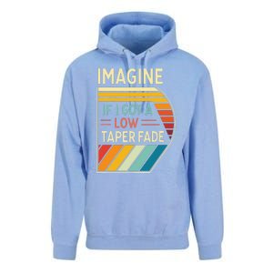 Retro Imagine If I Got A Low Taper Fade Funny Viral Meme Unisex Surf Hoodie