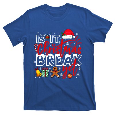 Retro Is It Christmas Break Yet Retro Xmas Winter Saying Gift T-Shirt