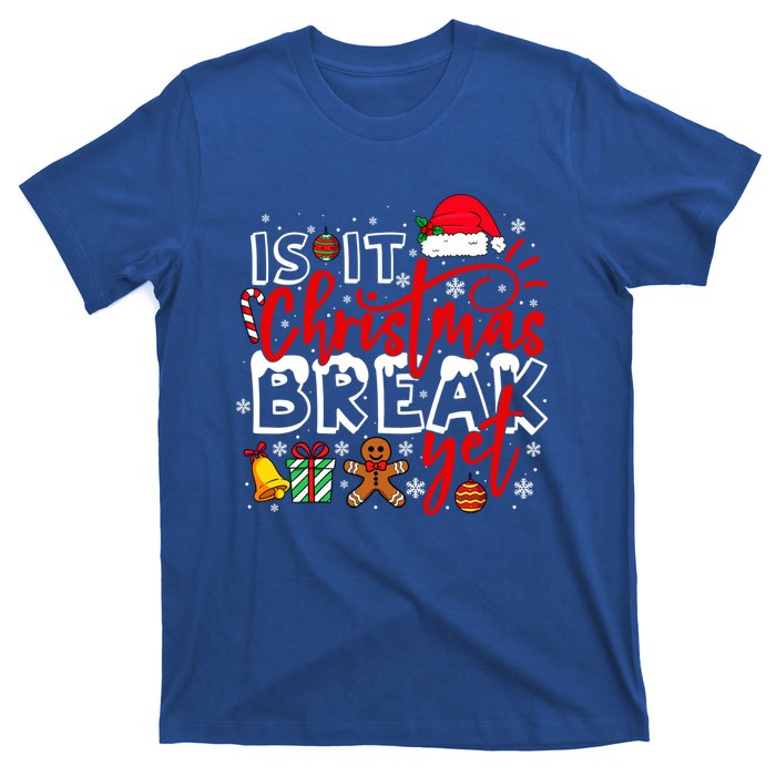 Retro Is It Christmas Break Yet Retro Xmas Winter Saying Gift T-Shirt