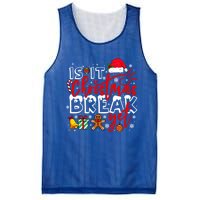 Retro Is It Christmas Break Yet Retro Xmas Winter Saying Gift Mesh Reversible Basketball Jersey Tank