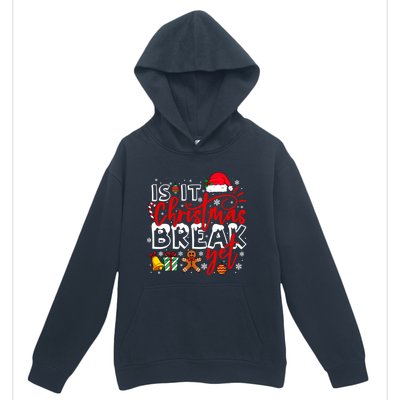 Retro Is It Christmas Break Yet Retro Xmas Winter Saying Gift Urban Pullover Hoodie