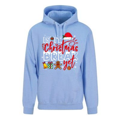 Retro Is It Christmas Break Yet Retro Xmas Winter Saying Gift Unisex Surf Hoodie