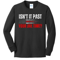 Retro IsnT It Past Your Jail Time? Vintage American Flag Kids Long Sleeve Shirt