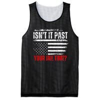 Retro IsnT It Past Your Jail Time Vintage American Flag Mesh Reversible Basketball Jersey Tank