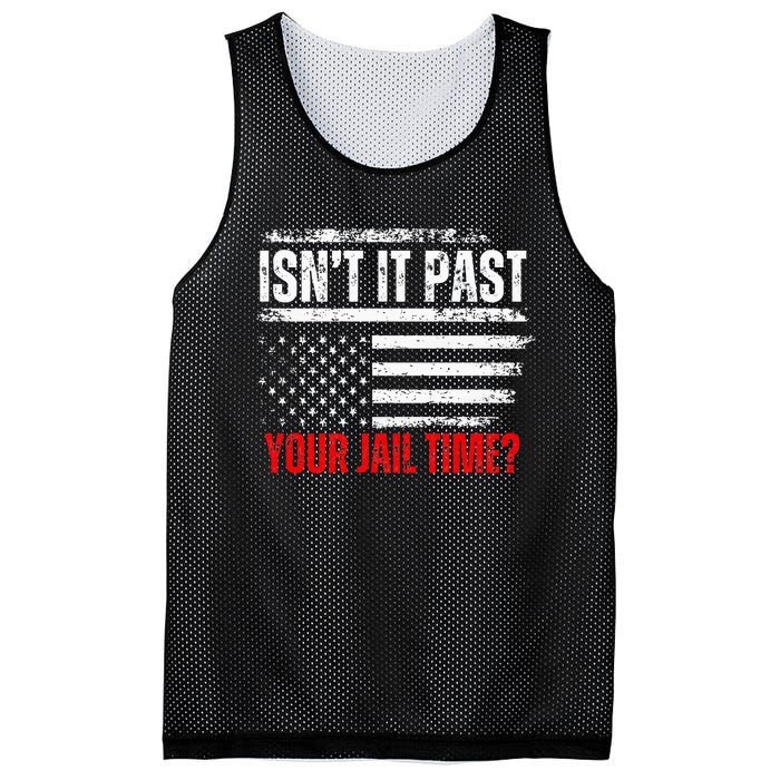 Retro IsnT It Past Your Jail Time Vintage American Flag Mesh Reversible Basketball Jersey Tank