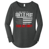 Retro IsnT It Past Your Jail Time Vintage American Flag Women's Perfect Tri Tunic Long Sleeve Shirt