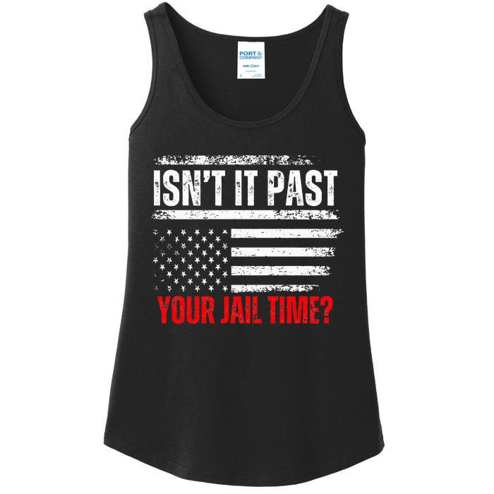 Retro IsnT It Past Your Jail Time Vintage American Flag Ladies Essential Tank