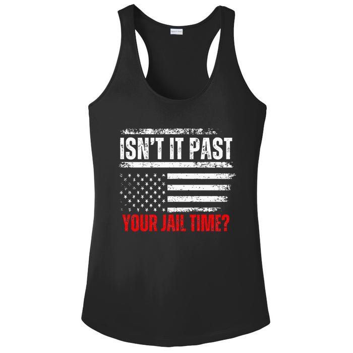 Retro IsnT It Past Your Jail Time Vintage American Flag Ladies PosiCharge Competitor Racerback Tank