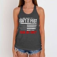 Retro IsnT It Past Your Jail Time Vintage American Flag Women's Knotted Racerback Tank