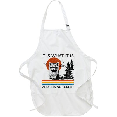 Raccoon It Is What It Is And It Is Not Great Full-Length Apron With Pockets