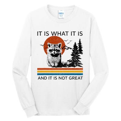 Raccoon It Is What It Is And It Is Not Great Tall Long Sleeve T-Shirt