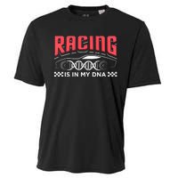 Racing Is In My Dna Because Racecar Drive Dirt Track Racing Funny Gift Cooling Performance Crew T-Shirt