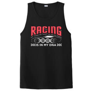 Racing Is In My Dna Because Racecar Drive Dirt Track Racing Funny Gift PosiCharge Competitor Tank