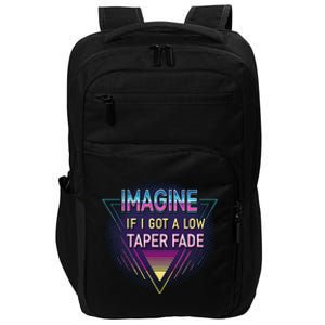 Retro Imagine If I Got A Low Taper Fade Funny Viral Meme Impact Tech Backpack