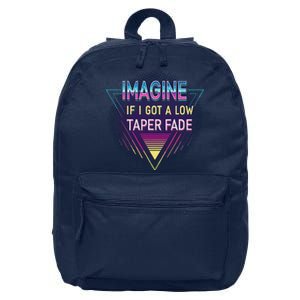 Retro Imagine If I Got A Low Taper Fade Funny Viral Meme 16 in Basic Backpack