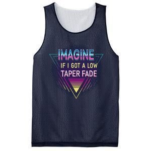 Retro Imagine If I Got A Low Taper Fade Funny Viral Meme Mesh Reversible Basketball Jersey Tank