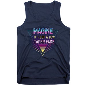 Retro Imagine If I Got A Low Taper Fade Funny Viral Meme Tank Top