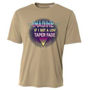 Retro Imagine If I Got A Low Taper Fade Funny Viral Meme Cooling Performance Crew T-Shirt