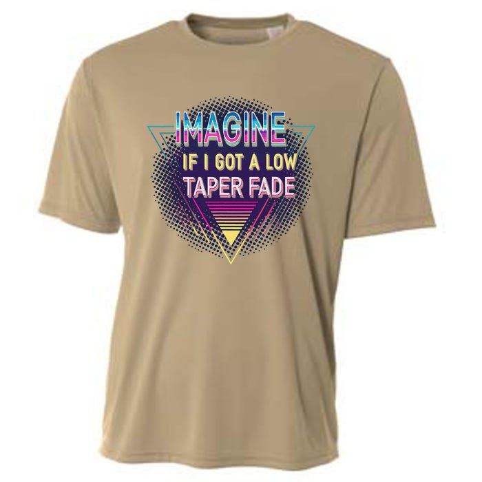 Retro Imagine If I Got A Low Taper Fade Funny Viral Meme Cooling Performance Crew T-Shirt