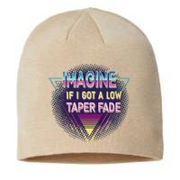 Retro Imagine If I Got A Low Taper Fade Funny Viral Meme Sustainable Beanie