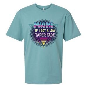 Retro Imagine If I Got A Low Taper Fade Funny Viral Meme Sueded Cloud Jersey T-Shirt