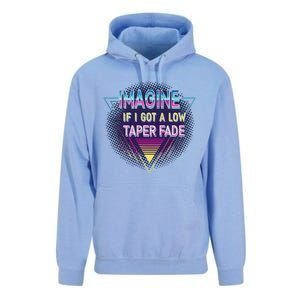 Retro Imagine If I Got A Low Taper Fade Funny Viral Meme Unisex Surf Hoodie